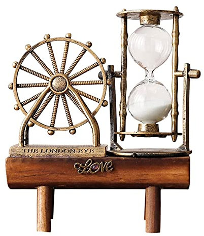 Sharplace Riesenrad Sanduhr Rotierende Sanduhr Vintage Stil Antik Dekorative Sanduhr Stundenglas für Tisch Küche Schreibtisch Dekor Geburtstagsgeschenk