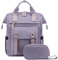 LOVEVOOK Zaino Donna porta PC 15.6 pollici, Impermeabile Zaino Computer Donna con Borsa per Cavo Dati, Elegante Zaini Università Multifunzione da Viaggio Lavoro Scuola Affari Ufficio Viola