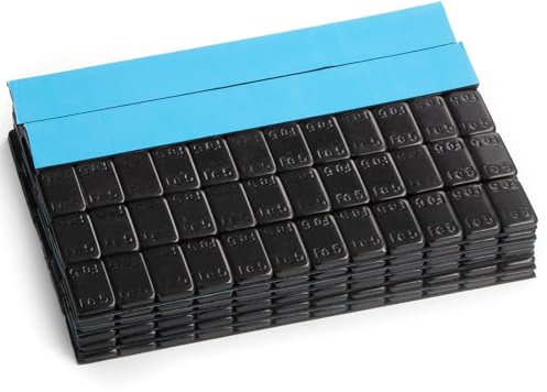 25 GAsuppply Pesi per Ruote | Pesi Equilibratura | 25 Barre Autoadesive 12 * 5g | Zincate e Rivestite in Plastica