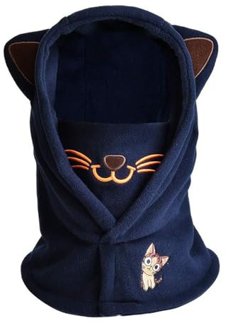 AYPOW Cagoule d'hiver Thermique pour Enfants 4-12 Ans, Multifonction Coupe-Vent Masque de Ski, Bonnet en Polaire Chaude, Casquette Cache-Cou Tour de Cou écharpe pour Garçons Filles Plein Air