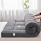 Japanische Futon-Matratze, Bodenmatratze, Klappmatratze, Tatami-Matratze, tragbare Camping-Matratze, leicht zu verstauen, atmungsaktiver Stoff für Couch-Matratze (grau, 150 x 200 cm)