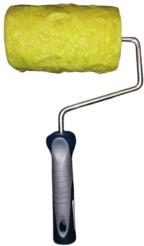 Rodillo para yeso estampado de hormigón, piedra de hormigón y goma, modelo Rough, 14,5 x 9 cm aprox