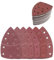 Bosmsaslad 60 Pièces Papier de Verre, Papier Abrasif, Triangles de Ponçage, Professional Mixtes Disque, Accessoires pour Ponceuses Multi, 11 Trous Grain 40/60/80/120/180/240, 105 mm x 152 mm
