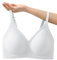 Jiuday BH ohne Bügel Push Up Damen BHS Große Brüste Starker Halt Spitze Bequemer Soft Nahtloser Anti Sag BH Gepolstert Seamless Bralette (Weiß,3XL)