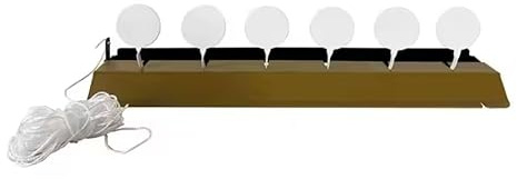 ADCSHOP Sistema di tiro per Airsoft | 6 obiettivi pieghevoli in metallo | Riavvio a distanza fino a 30 metri | Misure 49,5 x 14,5 x 10 cm | Ideale per pratica di precisione