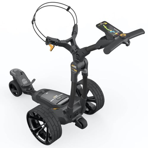 PowaKaddy Unisex RX12 GPS XL Plus Lithium Golf Trolley - Black - One Size