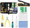 Pince à Sertir RJ45- Pince à sertir Ethernet RJ45 - Outil Sertissage pour 8P RJ45 Cat5 Cat6 6P/6C 6P/4C 6P/6C RJ11/RJ12 Connecteurs téléphoniques avec testeur de câble