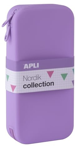 APLI 20412 - Estuche de Silicona XL Plano Nordik Lila