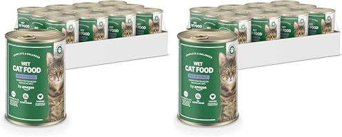 by Amazon Nourriture Humide pour Chat, sans céréales, en Conserve, pâté de Canard, 12 x 400 g (Lot de 2)