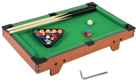 MUXZSIZ Mini tavolo da biliardo, set da gioco per snooker con palline e stecche, regalo interattivo educativo per famiglie a casa, mini tavolo da biliardo,
