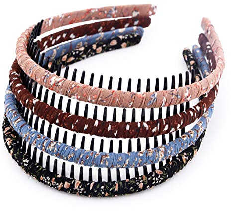STHUAHE4PC Multicolor Protection Resin Teeth Comb Hair Hoop Hairband Headband Hair Accessories for female by Beauty hair (4 Colors)