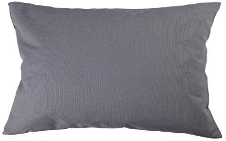 Kissenbezug 35x55 cm Uni Grau Baumwolle Dekokissen Kissenhülle Couchkissen Sofakissen Deko Reißverschluss
