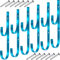 6 Colgadores de Poste de Piscina Gancho de Piscina con Soportes Metálicos para Natación con 12 Tornillos para Postes Telescópicos, Skimmers, Rastrillos de Hojas, Red, Manguera de Aspiración (Azul)