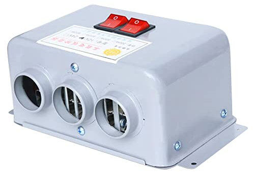 24V 800W Autoheizung Entfroster, Auto Heizlüfter Demister mit 3 Löchern Defroster Windschutzscheibe Tragbare Autoheizung High Power Entfroster Standheizung Universal Demister für LKW PKWAuto Caravan