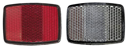 cyclingcolors Fahrrad Reflektor Weiß Front vorne + rot Rear hinten rennrad MTB Frontstrahler zum Schrauben