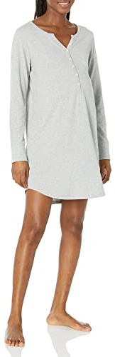 Amazon Essentials Camicia da Notte da Donna Premaman, Grigio mélange
