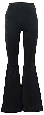 FDEETY Flare Yogahose für Damen mit hoher Taille, dehnbarer Schlaghose für Lounge, Hippie-Palazzohose für Tanz