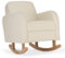 CuddleCo Etta Nursing Chair - Rocking Armchair Boucle Off White - Maternity/Breastfeeding Rocker Chair for Nursery