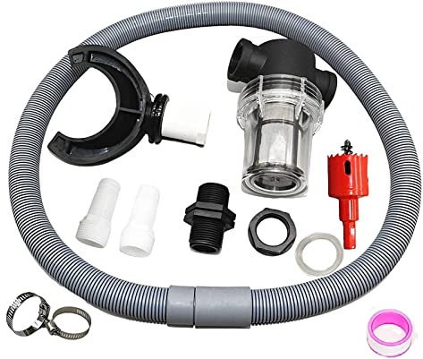 Regensammler Für Fallrohre, Regenwasser Regentonnen Anschluss Fallrohr Mit Filter, Regenwassersammler Für Regentonnen, 110mm Runde PVC Fallrohre Wassersammler Fallrohr Mit Montagezubehör Set