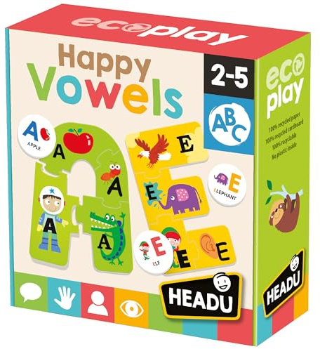HEADU Happy Vowels | Lernspielzeug, Alphabet lernen, Sprachspiel, Alter 2-5 Jahre