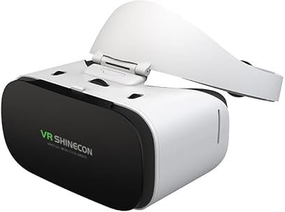 VR SHINECON Casque VR 3D pour iPhone et téléphones Android – Ensemble de lunettes de réalité virtuelle | Compatible iPhone et Android de 4,7 à 6,7