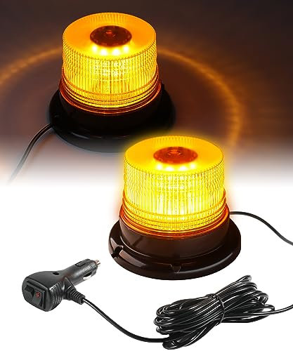 Flaconi Luces Emergencia Coche,Rotativo Tractor,Rotativo Led,Baliza Coche,Luces Estroboscopicas Coche,Luz Estroboscopica Coche,Adecuado para Automóviles,Tractores,Remolques,Vehículos de Emergencia