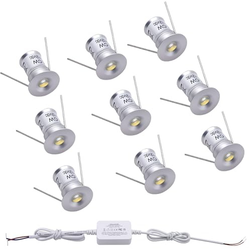 AIBOO Mini LED Downlights for Ceiling 9 Pack,Warm White 2700K Recessed Ceiling Lights Spot Lights for Living Room Bedroom Kitchen Garden