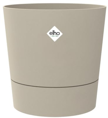 Elho Foss Round 25cm Vasi per Piante - Mushroom Beige