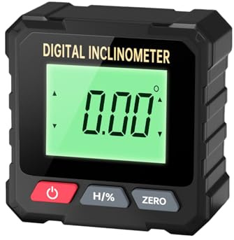 Digital vinkelmätare – magnetiskt vattenpass med 4 sidor och bakgrundsbelysning, magnetisk vinkelmätare | för träarbete och golf och husrenovering dörrinstallation fönsterinstall