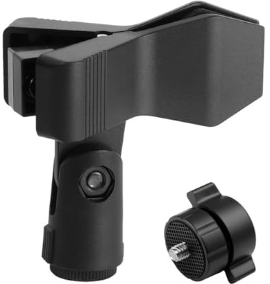 Beimus 17 mm kulhuvudklämma för mikrofoner handhållna fläktficklampor med 17 mm bas justerbart grepp 7 45 mm diameter mikrofonmonteringsklämma