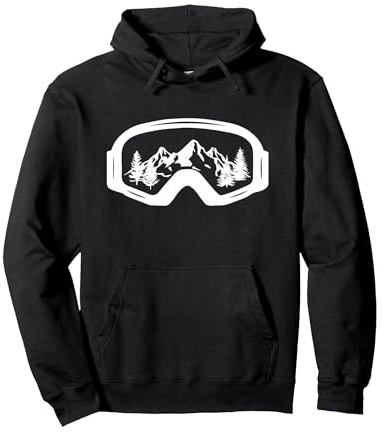 Sci Snowboard Occhialini da Sci Snow Snow Sport Invernali Felpa con Cappuccio, Unisex per Adulti, Nero, S