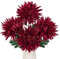 Oairse 4er-Set Kunstblumen Chrysanthemen Dekoration Künstliche Große Spinnenmütter-Blumen für die Heimdekoration, Hochzeit, Haus Garten Party Büro Dekoration Blumenarrangement, Rot