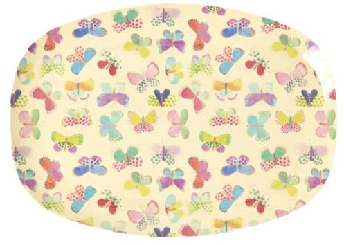 Rice Melamin Teller oval Schmetterling 22 x 30 cm, MELPL-BUTF