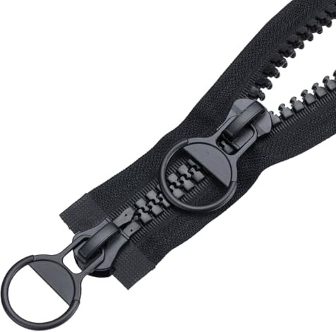 100cm Black Zipper #20 Heavy Duty Zipper Huge Two Way Separating Plastic Zippers for Down Jacket Coats Overcoats Tents Boat Cover Canvas TXZWJZ
