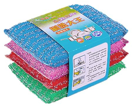 Éponges à récurer multi-usages pour la cuisine en microfibre anti-rayures avec puissance de récurage robuste pour nettoyer sans effort la vaisselle, les casseroles et les poêles, toutes les brosses en