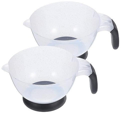 Ipetboom 2 Pezzi Ciotole per Colorazione con Ergonomico Utensili per Parrucchieri e Tinta Te Color Mixing Bowl Resistente e Facile per Domestico