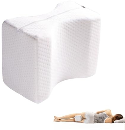 MAGIC SELECT Almohada para Dormir de Lado. Cojín Ergonómico para Rodillas con Espuma Viscoelástica. Funda Lavable de Poliéster. Soporte para Piernas, Caderas y Espalda