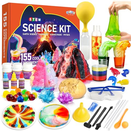 BenBen 155+ Esperimenti per Bambini dai 6 Anni in su, Esperimenti Scientifici per Bambini, Set Completo, Regalo Giocattolo per Ragazzi e Ragazze