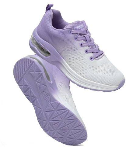 Womens Trainers Athletic Running Shoes Breathable Lightweight Walking Shoes Air Cushion Sport Sneakers Outdoor Tennis Gym Jogging