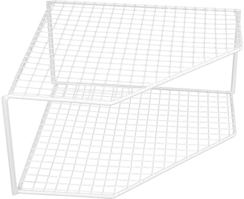 POPETPOP Scaffale Angolare da Tavolo per Cucina Organizer Multiuso per Pentole e Padelle Ripiano Compatto con Arrotondato e Finitura Liscia per Spazi Stretti e Angoli