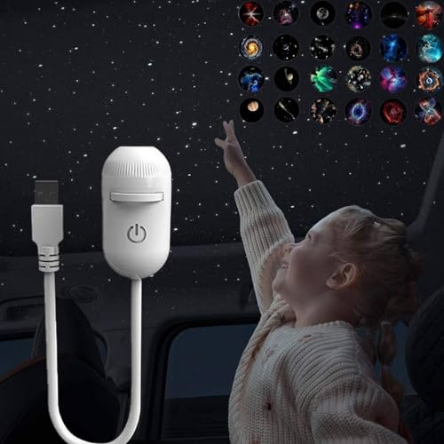 2-i-1 galaxprojektor nattlampa, 2-i-1 stjärnhimmels-projektor och nattlampa, 360° justerbar planetarium, stjärnprojektorlampa, himmelsk rumsdekor, present till barn, vuxna, hemmabio (24 st)