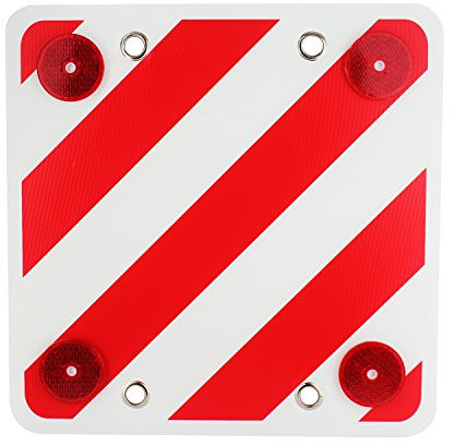 MOLCAR Panel Reflector Trasero para señalización de Cargas,Cuadrada, Visibilidad Noche (40x40cm