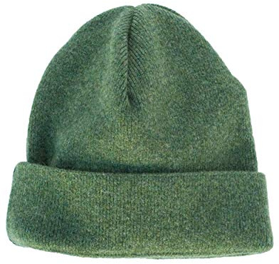 FosterNatur, Kinder Winter Mütze, 100% Wolle, Futter 100% Baumwolle (KBA) (50-52, Grün)
