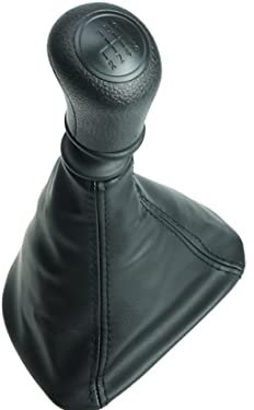 Generisch Schaltknauf mit komplett schwarzer Kappe + Schaltsack + Rahmen 6 Gang kompatibel/Ersatzteil für Mercedes Benz V-Klasse Vito Viano W639 ab 2011