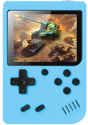 Mini Consola portátil Retro de Videojuegos con 500 Juegos de 8 bits Pantalla LCD a Color de 3,0 Pulgadas. (Azul)