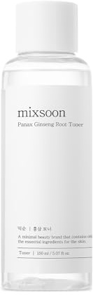 mixsoon Panax Ginseng Root Toner - Cold-Pressed Ginseng Potency for Elasticity & Youthful Vitality, 10-Second Flash Hydration for Luminous & Resilient Skin, 150ml