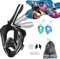 HLC Full Face Snorkel Mask for Adults & Kids: 180° Panoramic View Snorkeling Mask with Dry Top System, Anti-Fog & Anti-Leak Design, Camera Mount – Perfect Snorkeling Gear for Underwater Adventures