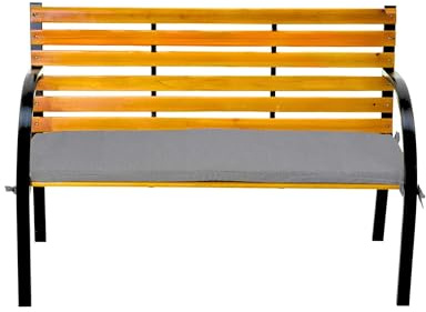 CASABELLAPIU Cuscino Panca Esterno Con Laccetti di Fissaggio, Completamente Sfoderabile e Lavabile, 120x40cm, 100% Made in Italy (GRIGIO)