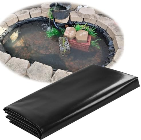 Rivestimento preformato per laghetto, resistente ai raggi UV, per laghetti all'aperto, facile taglio, ideale per laghetti, cascate, giardini acquatici (6 m x 11 m)