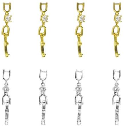 CHROMACRAFT 8 Cadenas De Extensión De Joyería, Cadenas De Extensión Con Diamantes De Imitación, Cadenas De Extensión Elees Y Simples, Materiales De Joyería De Bricolaje, Collares Y Tobilleras.